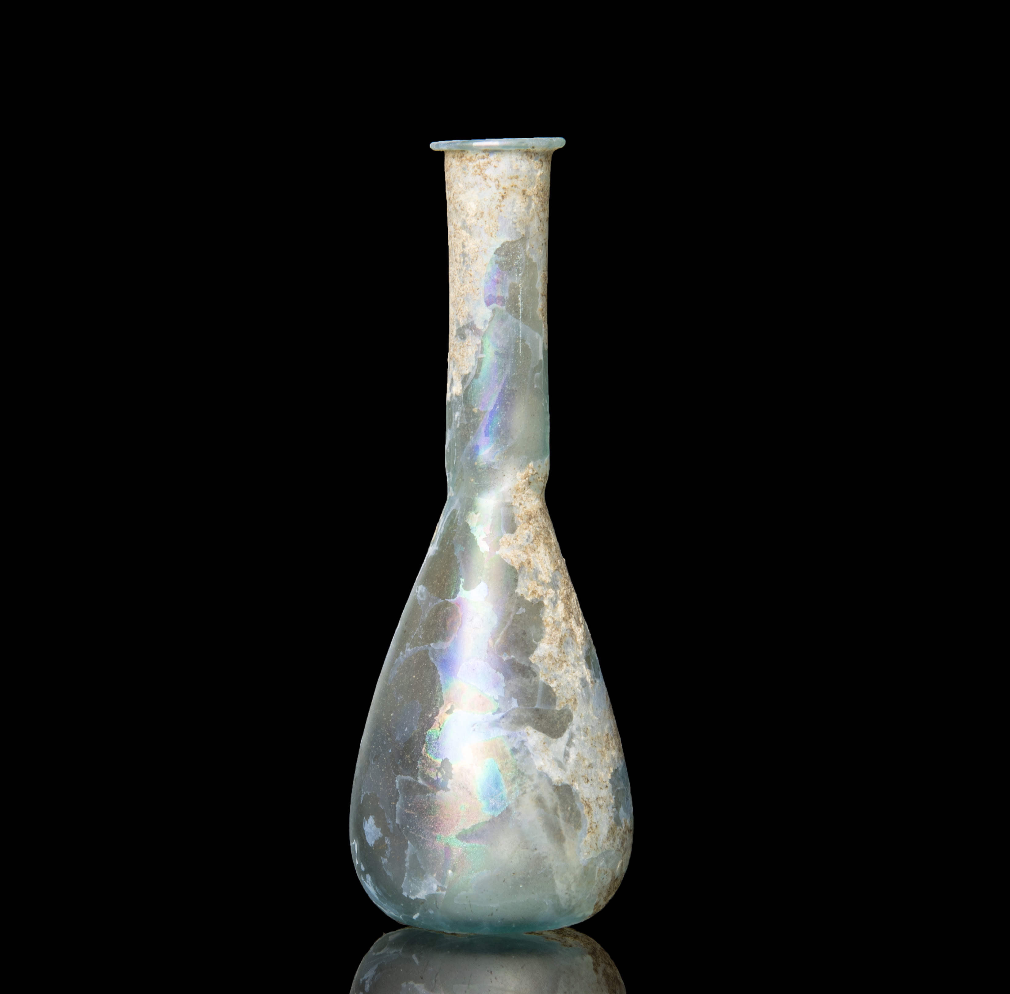 Ancient Roman glass cosmetics flask
